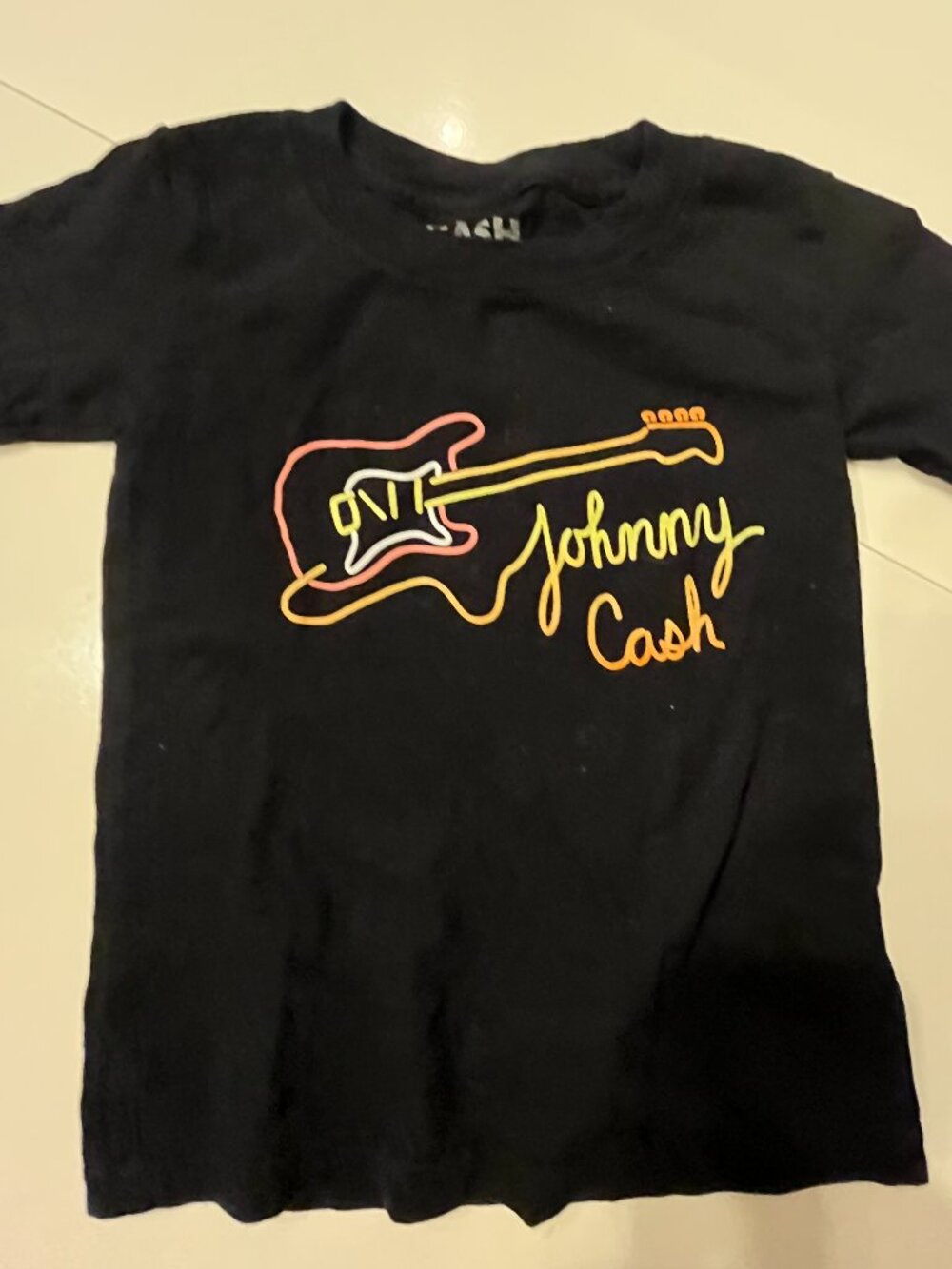 Johnny Cash Black T Shirt Toddler 2T 100% Cotton